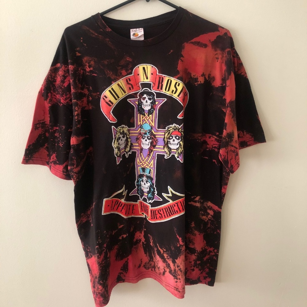 Guns & Roses acid wash tee (oversized)